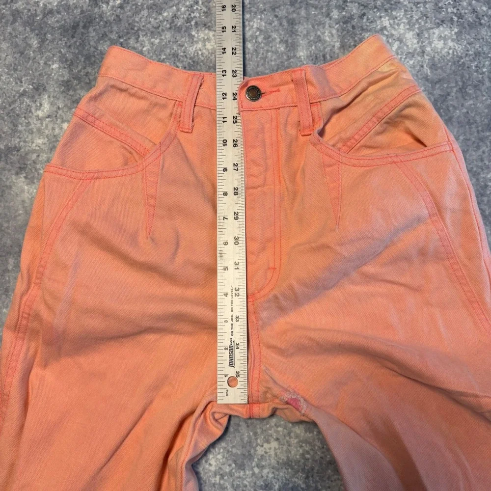 Vintage Wrangler 80s High Rise Western Tapered Jeans Peach Orange Women Size 7/8 - Picture 8 of 11